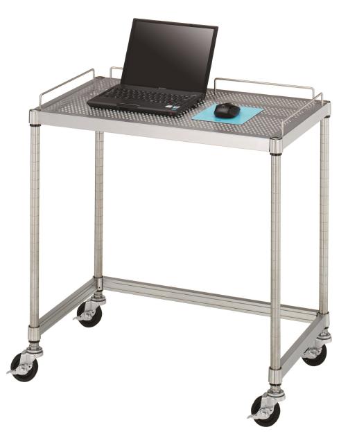 ステンレス製パソコンカート