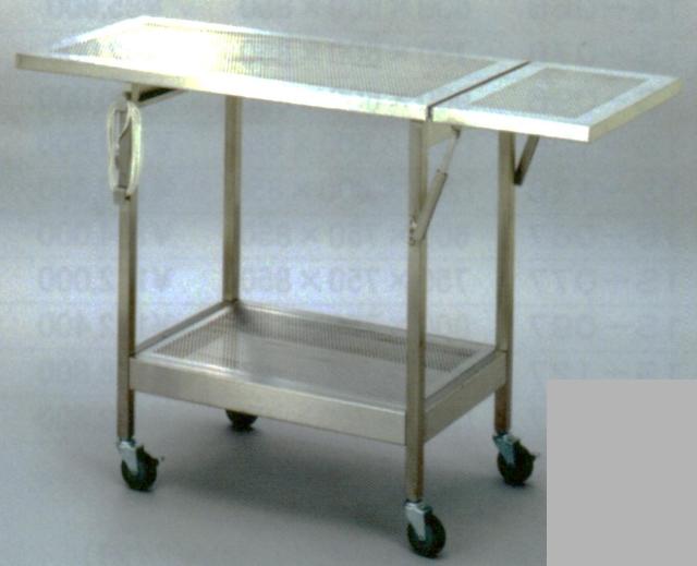 ステンレス製ラボテーブル・補助テーブル付き