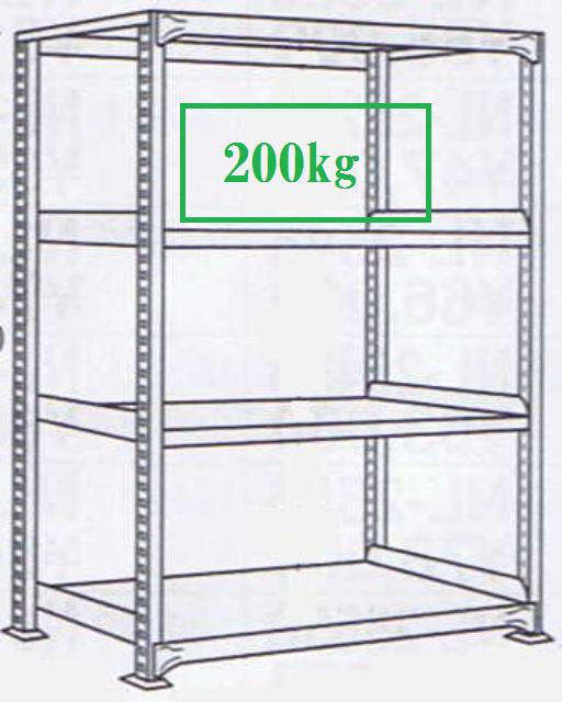 スチール棚200/4段1500